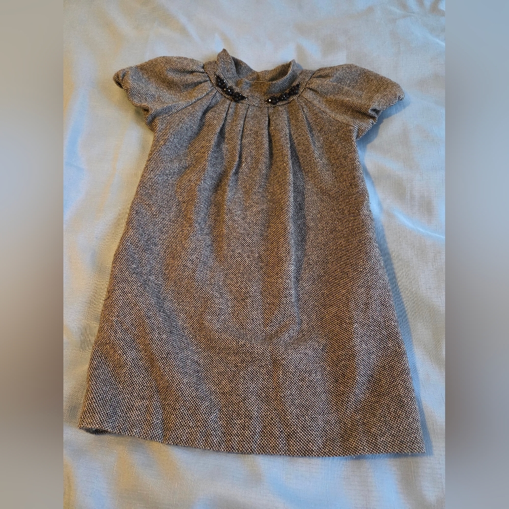 Zara Kids Gray Dress with Black Accents